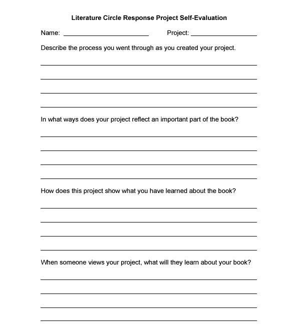 Free self evaluation template